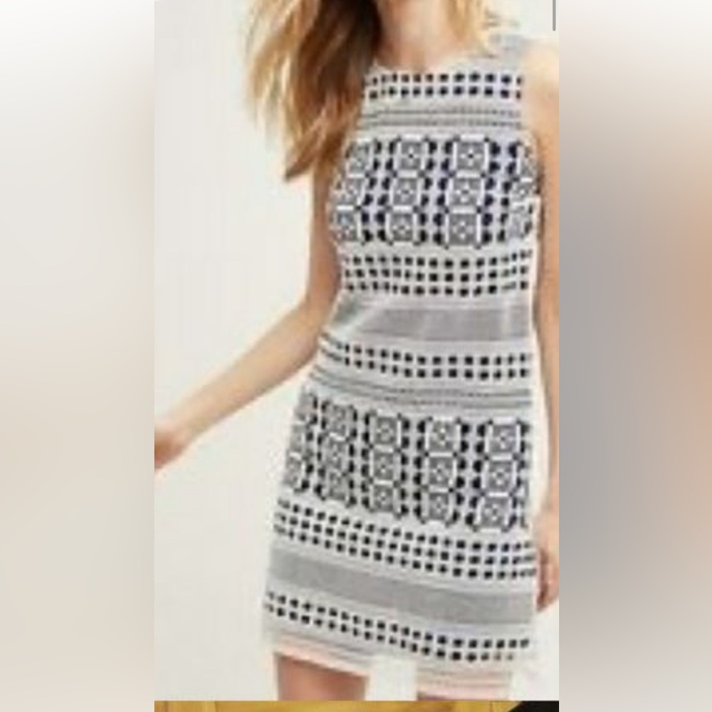 Anthropologie Two Arrows laser cut sheath dress